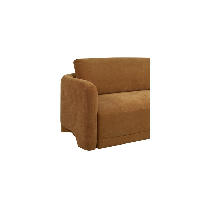 Emmy Sectional Ginger Left, Ginger Polyester, Right Hand Facing