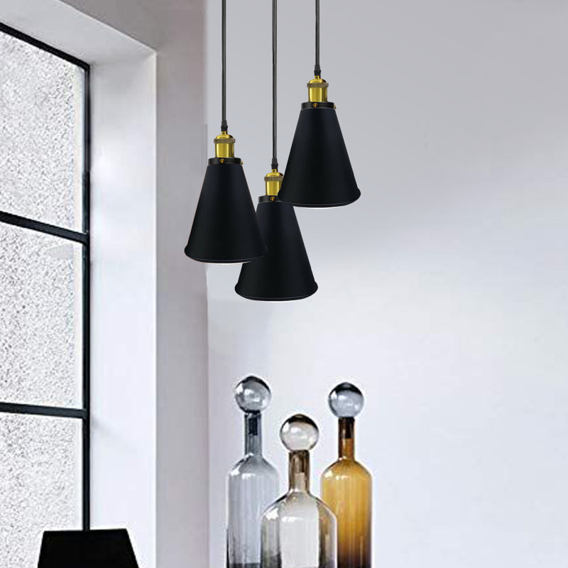 Lombardo 3 - Light Cluster Pendant, Black