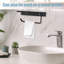 Porte-papier hygiénique auto-adhésif en aluminium noir - Distributeur mural de salle de bain et de cuisine peu encombrant avec compartiment de rangement antidérapant