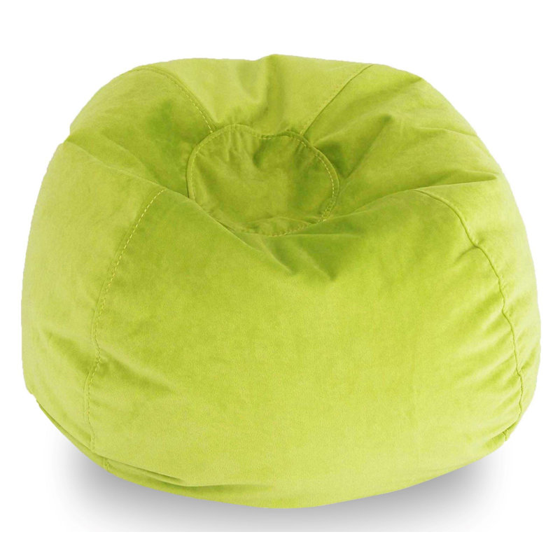 Fauteuil poire standard classique, Flash Green Polyester, 15"H x 26"W x 26"D