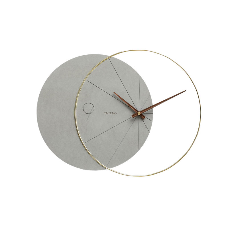 Wood Wall Clock, Grey