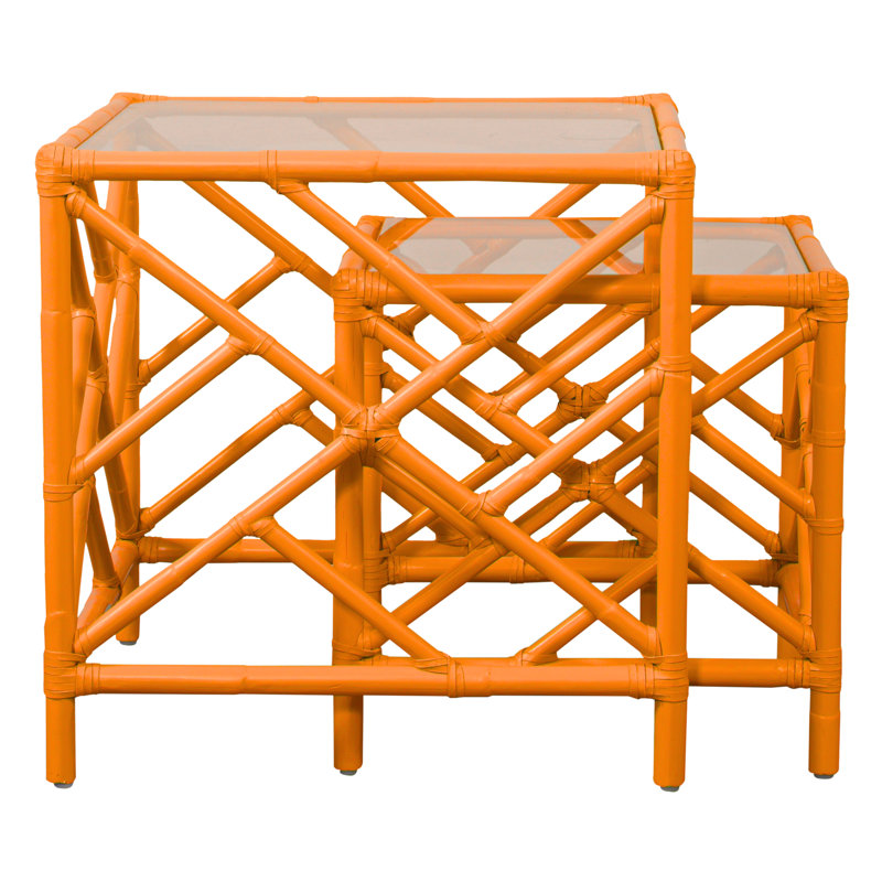 Tables gigognes Chippendale, Orange citron