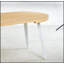 Table de salle à manger et de bureau extensible avec plateau en panneau de fibres à densité moyenne, pieds en métal robustes et finition chêne pour une utilisation polyvalente et durable.-2093810078-2093810076-2093810081
