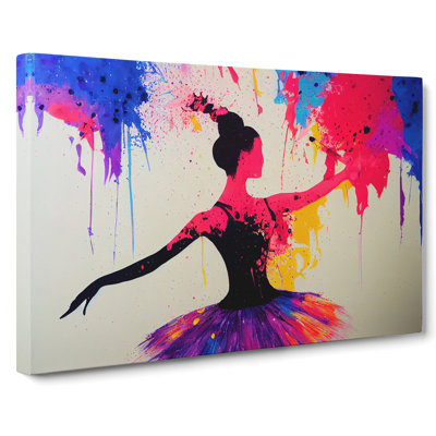 Woman Dancer Painted Vol.2 Abstract - Wrapped Canvas Print