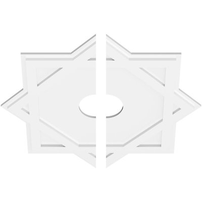 Médaillon de plafond contemporain en PVC 28 po x P 5 po x P 15 1/2 po x P 1 po Axel