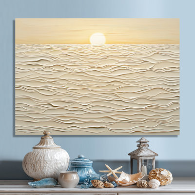 Golden Horizon - Coastal Metal Wall Art, Nautical Metal Print