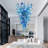 5 - Light Glass Tiered Chandelier