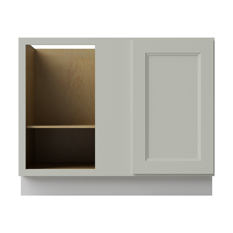Armoire d'angle à base basse, L 42 po x H 34,5 po x P 24 po, Double shaker Laguna Grey