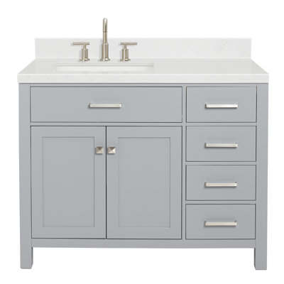 5_ARIEL Bristol 36 Single Sink Bathroom Vanity with Carrara White Quartz