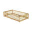 Lit simple au sol, clôture, petits espaces de vie, transition vers un espace de couchage personnel, lit en bois d'hévéa avec structure en bois, idéal pour jouer et dormir dans une plateforme à 7 lattes restreintes-1692758737