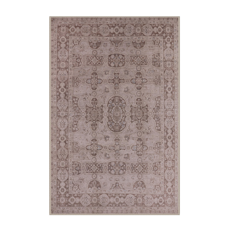 Tapis oriental brun clair / gris Ardoyd, Rectangle 8 pi x 10 pi