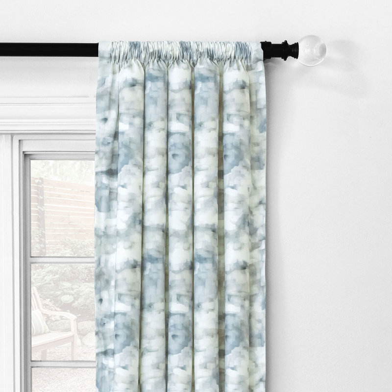 Panneau de rideau Solstice, L 96 po x L 120 po, Bleu/gris