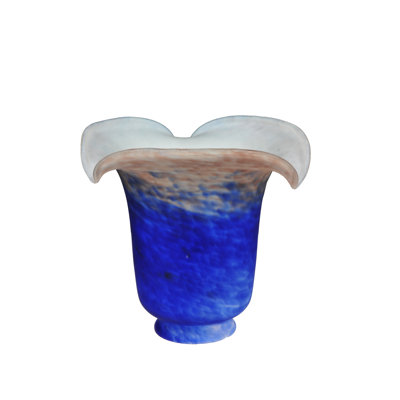 5.5"W Fluted Purple And Blue Shade