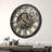 Wall Clock 24" Round Oversized for Living Room decor with Real Moving Gears America Collection-73808860