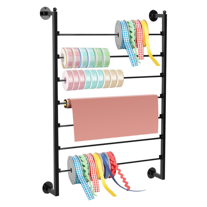 Wall Mounted Ribbon Rack Wrapping Paper Rack