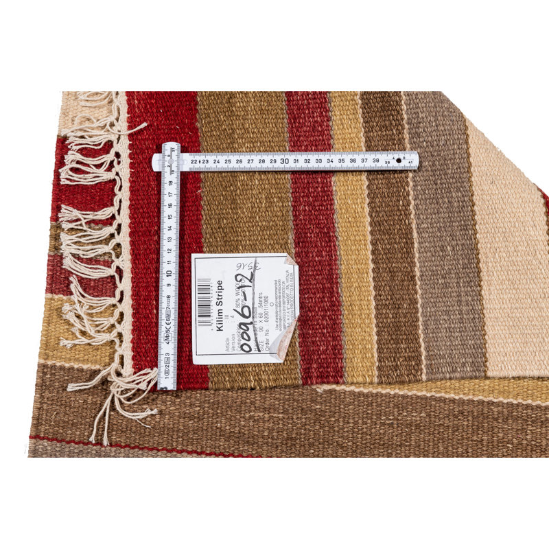 Genagra Striped Hand Loomed 60cm X 90cm Area Rug