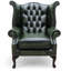 Chesterfield 3 Seater Sofa + 2 X Queen Anne Chairs Leather Sofa Suite Offer-669461646