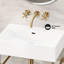 Lavabo console rectangulaire à trous zéro 24 "avec pieds Claire-106889716