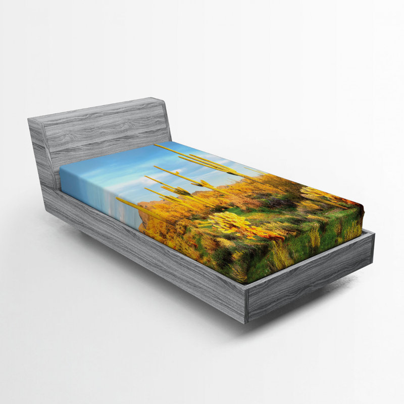 Drap-housse en microfibre Saguaro, Drap-housse de taille simple