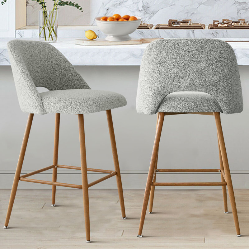 Tabouret de comptoir Camarda, Gris