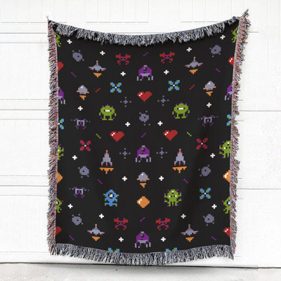  Gaming Pixel Art 100% Cotton Blanket