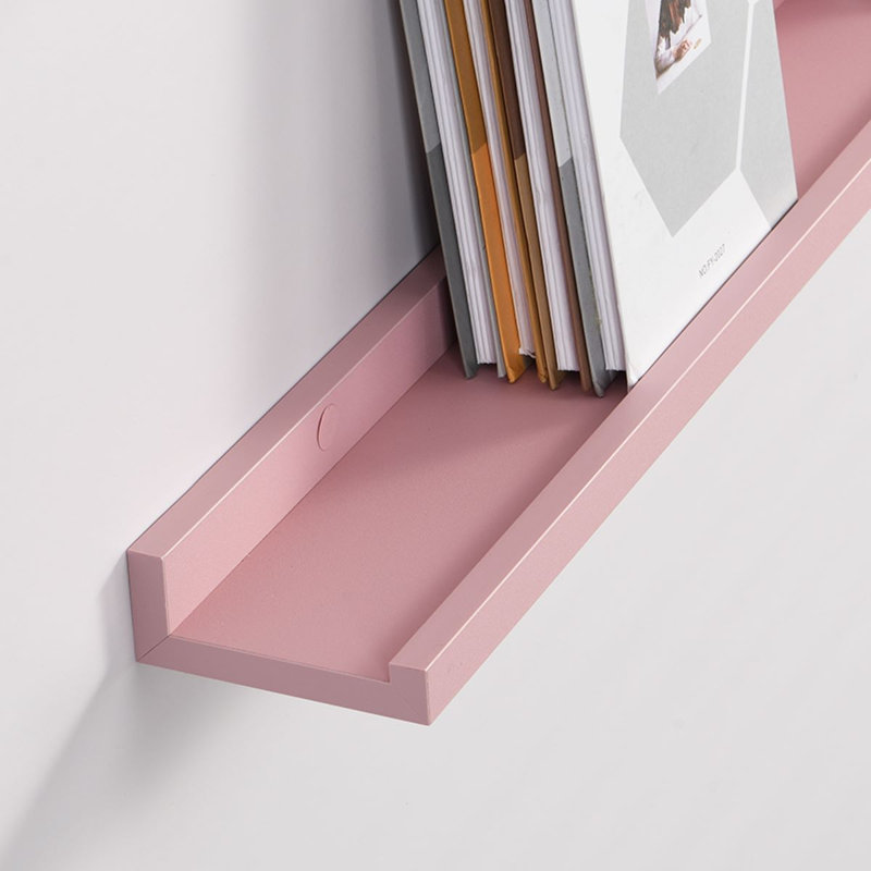 Cardentey 2 Piece Floating Shelf, 20cm H x 80cm W x 15cm D, Pink