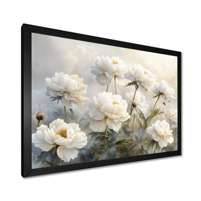 Iphigénia pivoines dans la brume de basse-cour I - pivoines, art mural