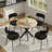 5-Piece 31.5 Inch Round Dining Table Sets(Set of 4)-2112045515