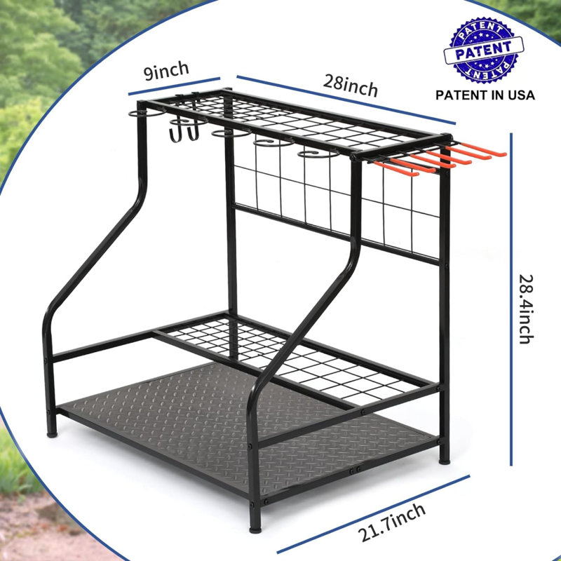 Organisateur de jardin pour le garage, support à outils de jardin, jusqu'à 58 outils à long manche, support à outils de jardin pour le garage, remise, extérieur, support à outils