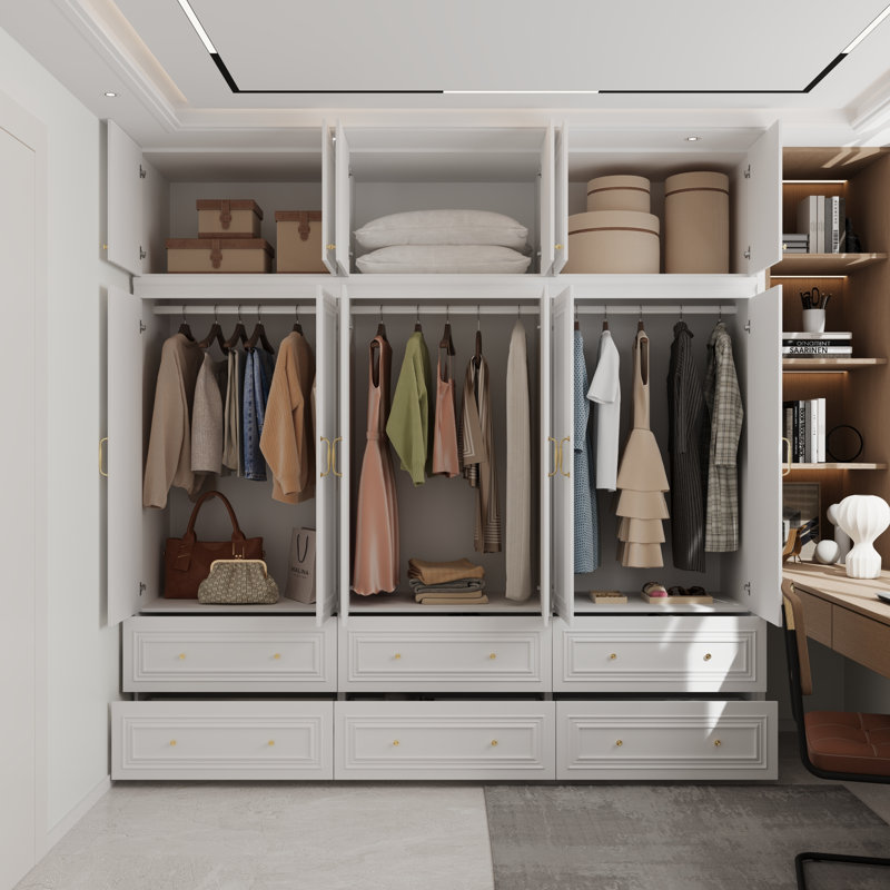 94.5 " W Modular Wardrobe, White