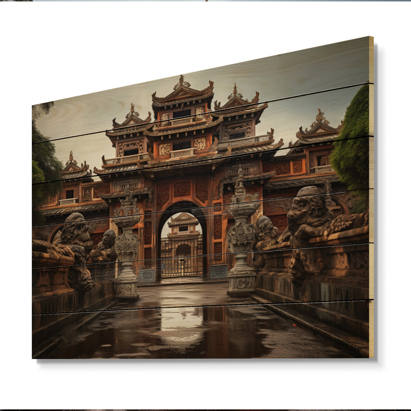 «Vietnam Hue Imperial City II», reproduction sur bois sans cadre, H 24 po x l 32 po x P 0,78 po