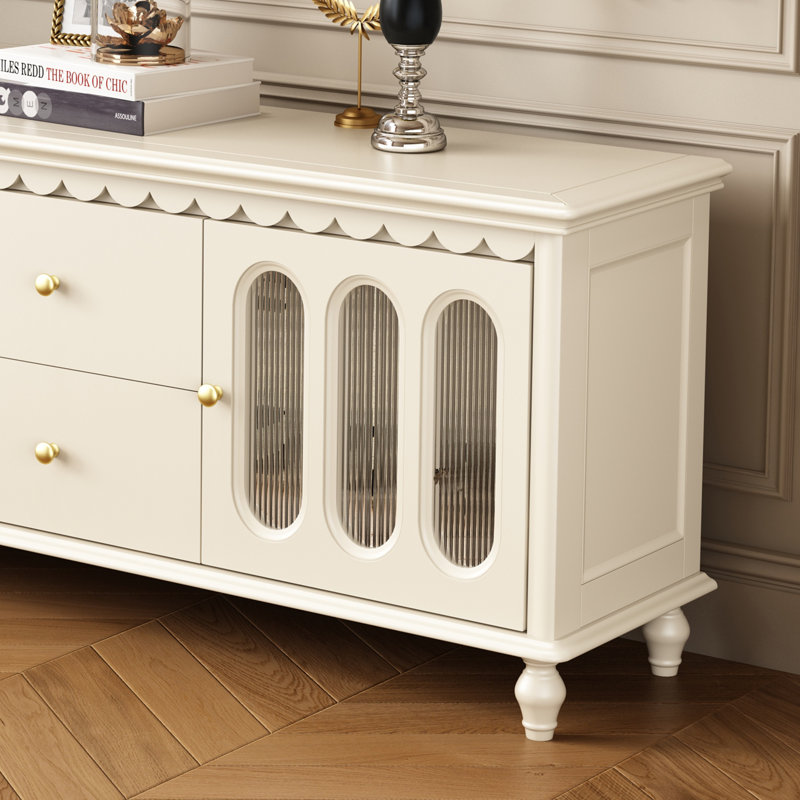 Meuble télé moderne et créatif, H 25,79 po x L 78,74 po x l 16,54 po