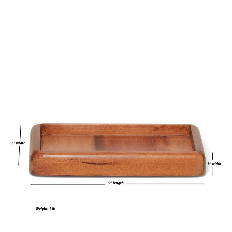 Rustic Wood and Metal Bathroom Accessory Set