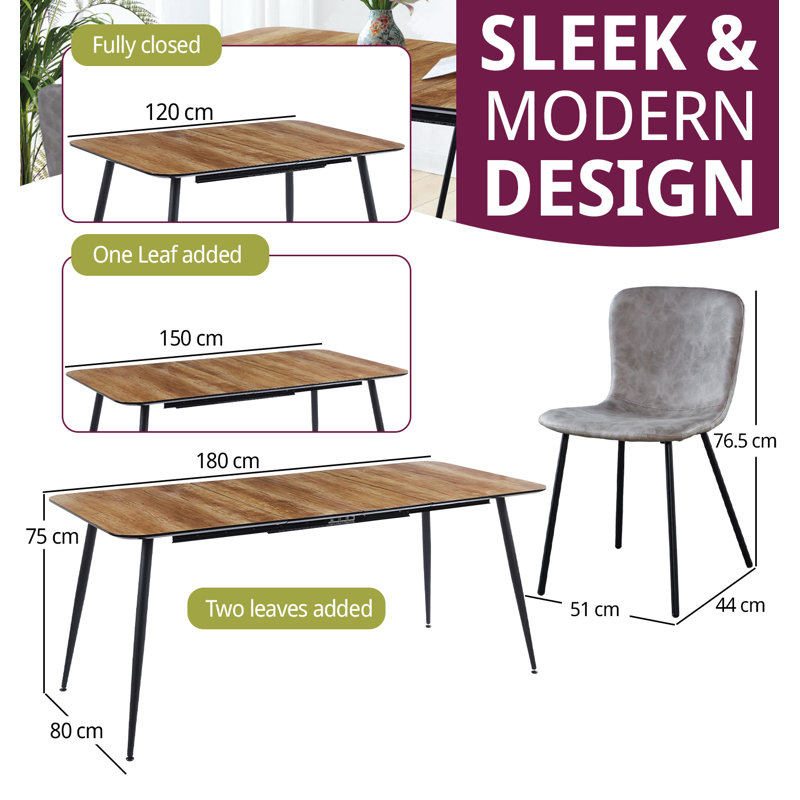 Mose 4 - Person Extendable Dining Set
