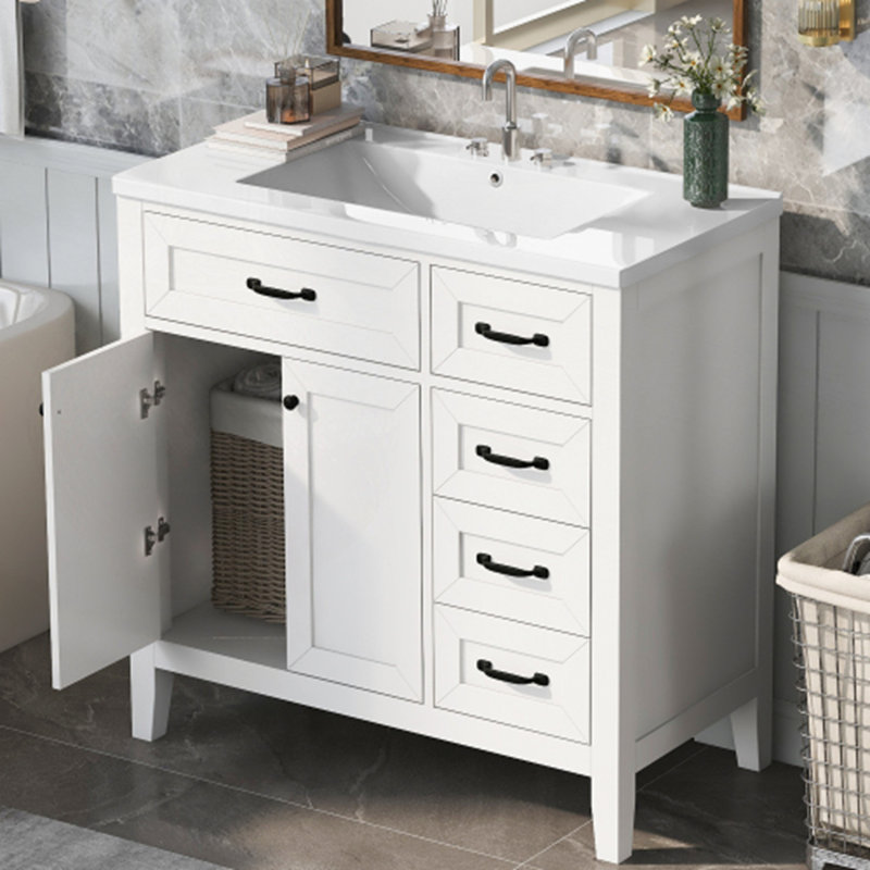 Meuble-lavabo 36 po avec lavabo, Blanc