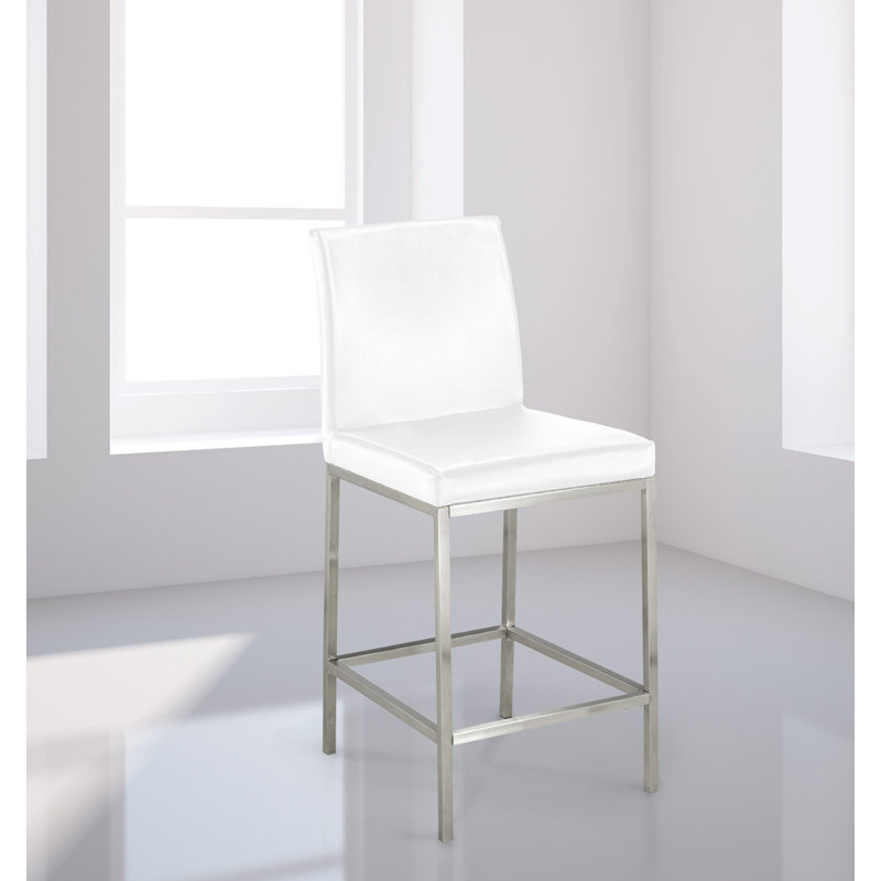 Tabouret de comptoir 25 po Hopson, blanc