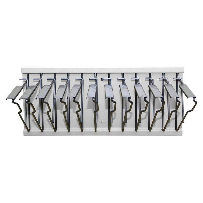Black Metal Wall-Mounted Blueprint File Rack with Pivot Brackets