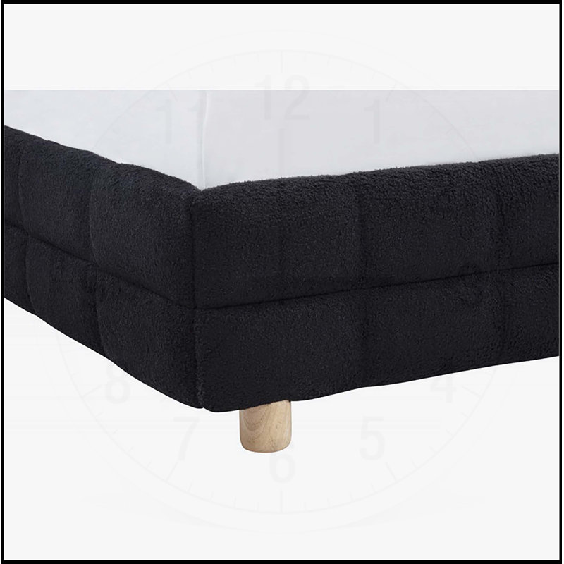 Lit plateforme grand moderne Modern, Noir