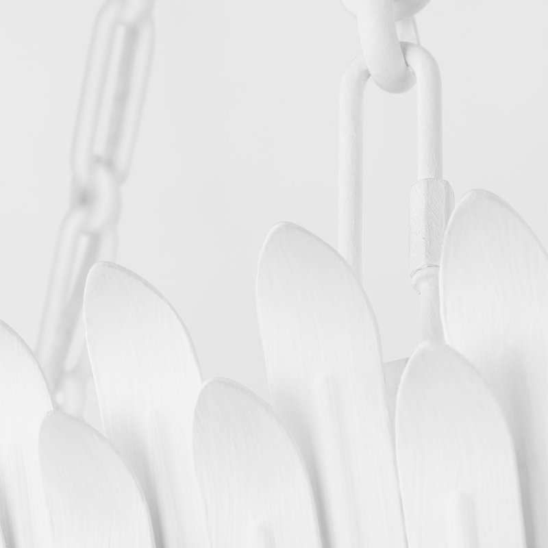 Leslie 6 - Light Chandelier, Plaster White