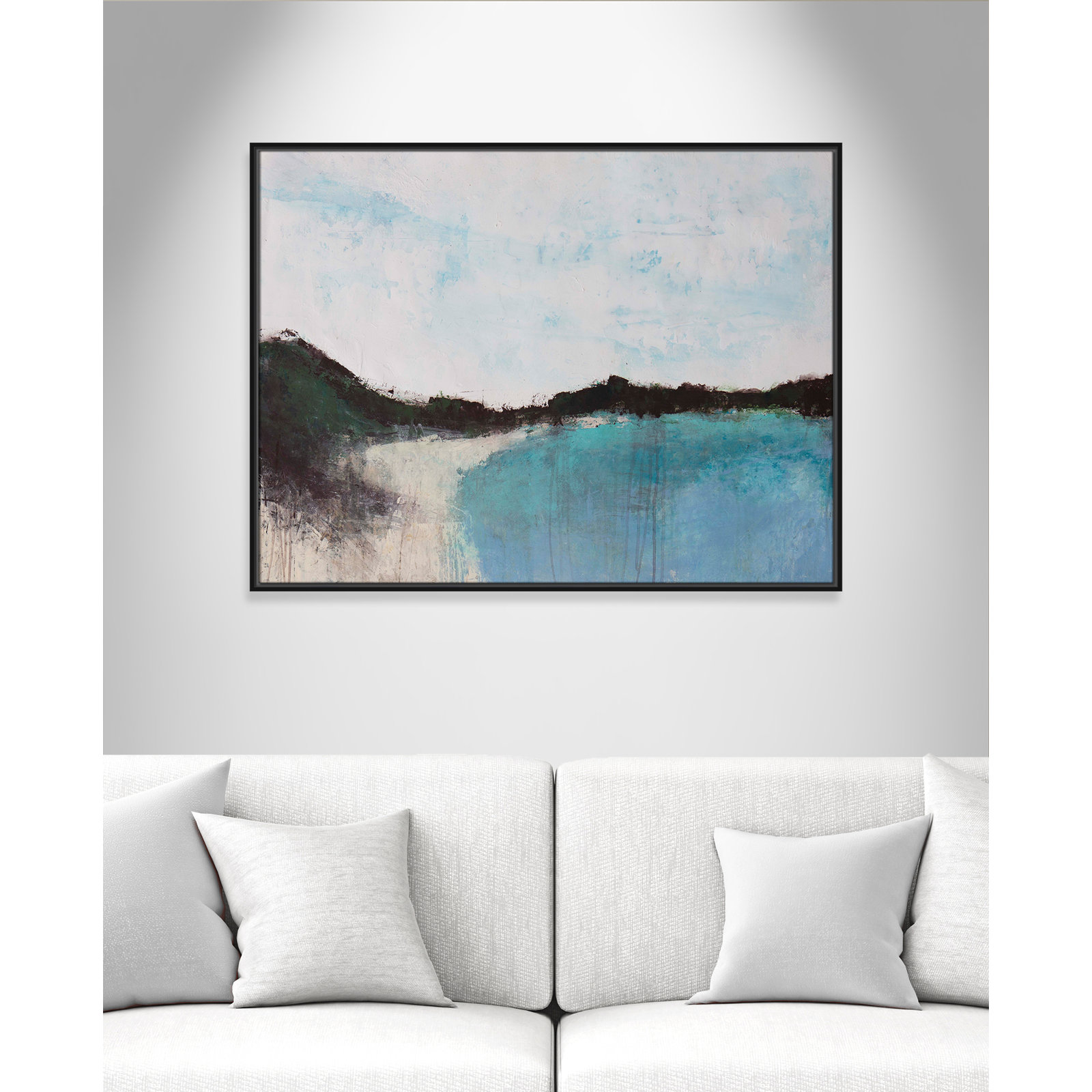 Mountainside Lakeview III Print, 31.5'' H x 41.5'' W x 2'' D, Black Framed