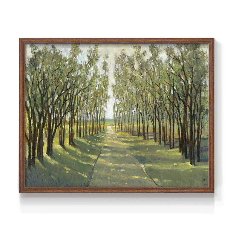 Forest Path -Framed Print - Restickable, H 8 po x l 10 po, Noyer