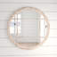 Daphne Wood Round Wall Mirror