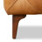 Turin Genuine Italian Leather Tufted Ottoman with Wood Legs