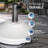 US Weight 50 lbs. Fillable Capacity Round Outdoor Patio Umbrella Base in White-100476254