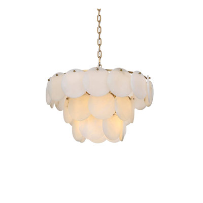 Lustre albâtre Idamay de 24 pouces en or satiné
