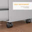 Rehanna Modern Mobile 5-Drawer Cabinet w/ Door, Office Storage Cabinet White