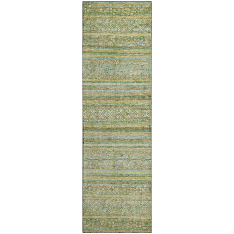 Premium Machine Washable Baford AMF1653 Stripes Rug, Runner 2'3" x 7'6"