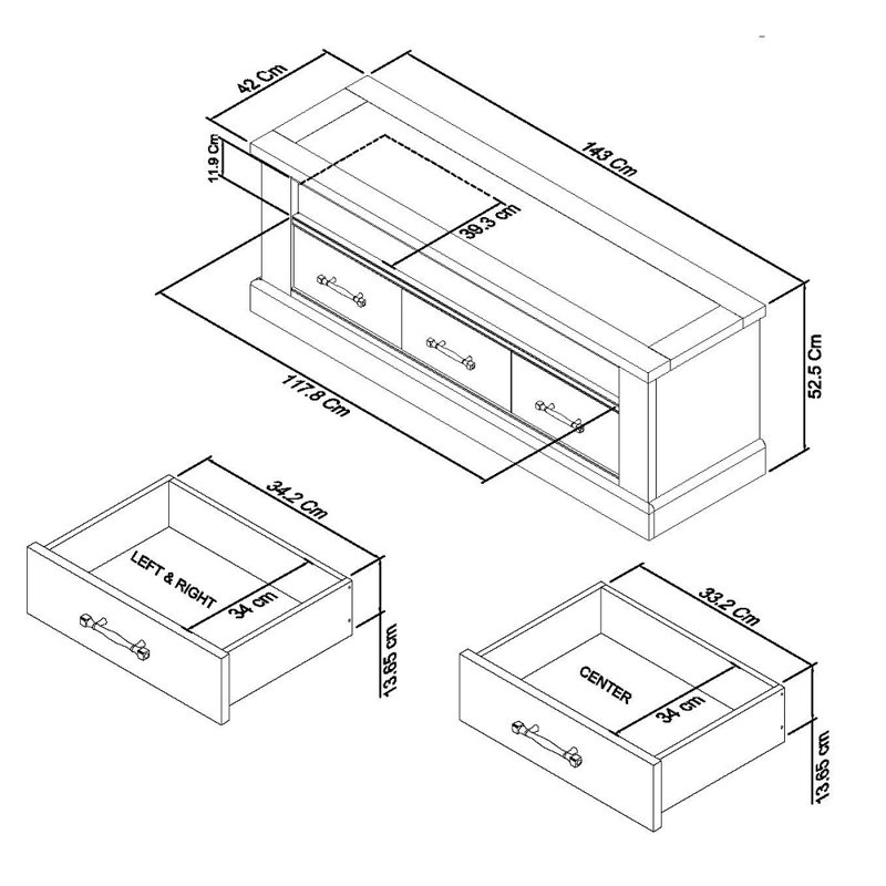 Faycelles Unfinished TV Stand for TVs up to 60"