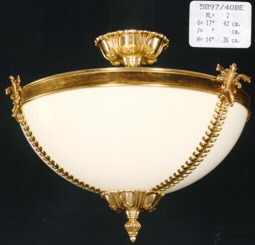 Cowden Acrylic Semi Flush Mount, French Gold
