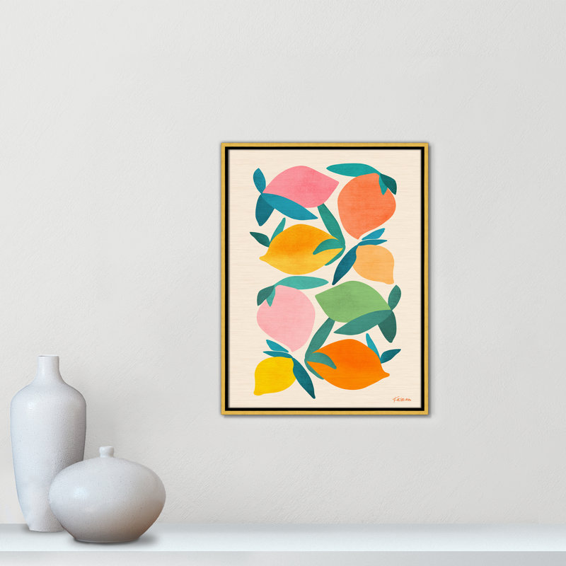 Imprimé «Wild Mango» par Gallagher, Toile avec cadre, Flotteur doré, L 19,5 po x H 25,5 po